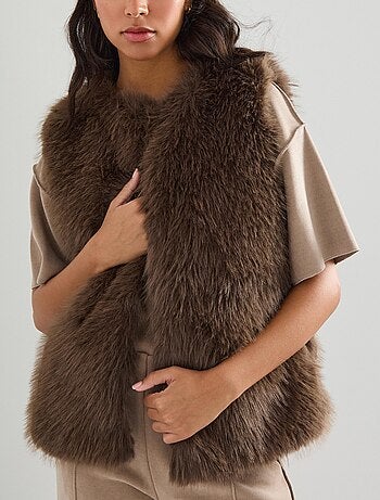 Gilet en fausse fourrure, MO Fashion