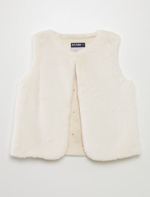 Gilet en fausse fourrure sans manches - Kiabi