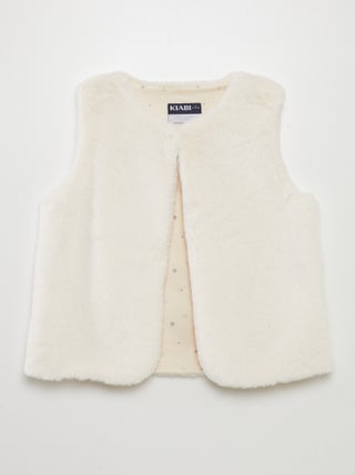 Gilet en fausse fourrure sans manches