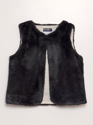 Gilet en fausse fourrure sans manches