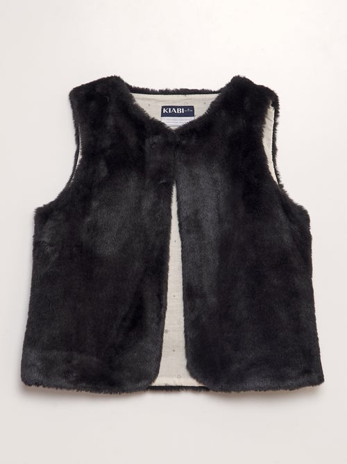 Gilet en fausse fourrure sans manches - Kiabi