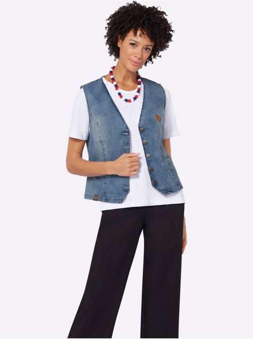 Gilet En Jean Qualité Coton - Taille Standard - Witt - Kiabi