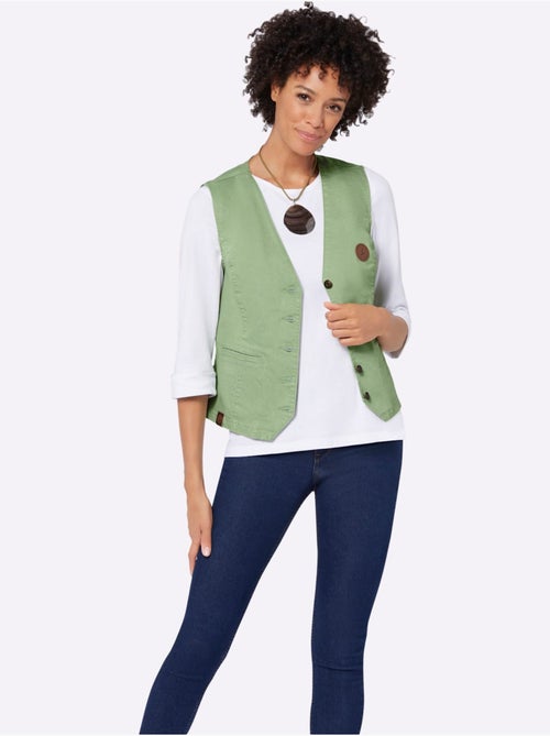 Gilet En Jean Qualité Coton - Taille Standard - Witt - Kiabi