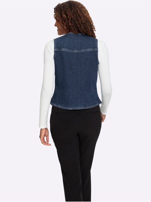 Gilet En Jean Qualité Coton Doux Sur La Peau - Taille Standard - Witt - Kiabi