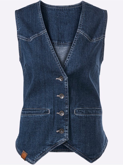 Gilet En Jean Qualité Coton Doux Sur La Peau - Taille Standard - Witt - Kiabi