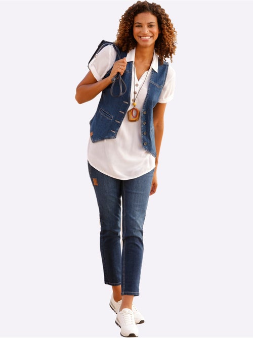 Gilet En Jean Qualité Coton Doux Sur La Peau - Taille Standard - Witt - Kiabi