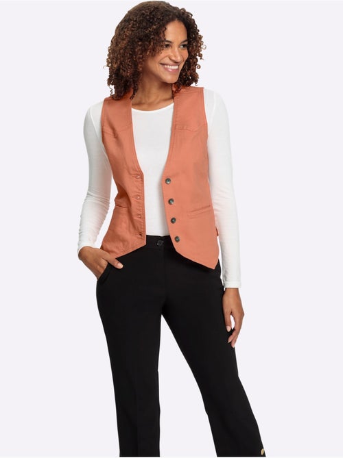 Gilet En Jean Qualité Coton Doux Sur La Peau - Taille Standard - Witt - Kiabi