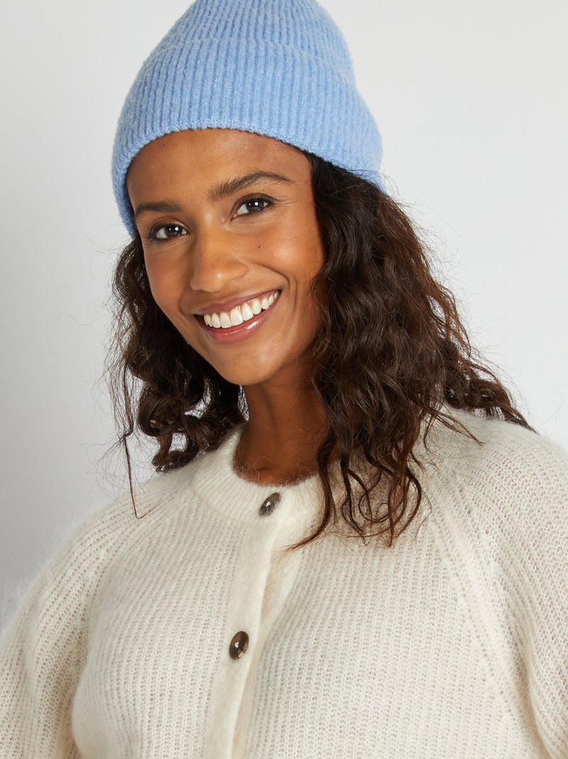 Gilet en laine et mohair mélangé Blanc - Kiabi