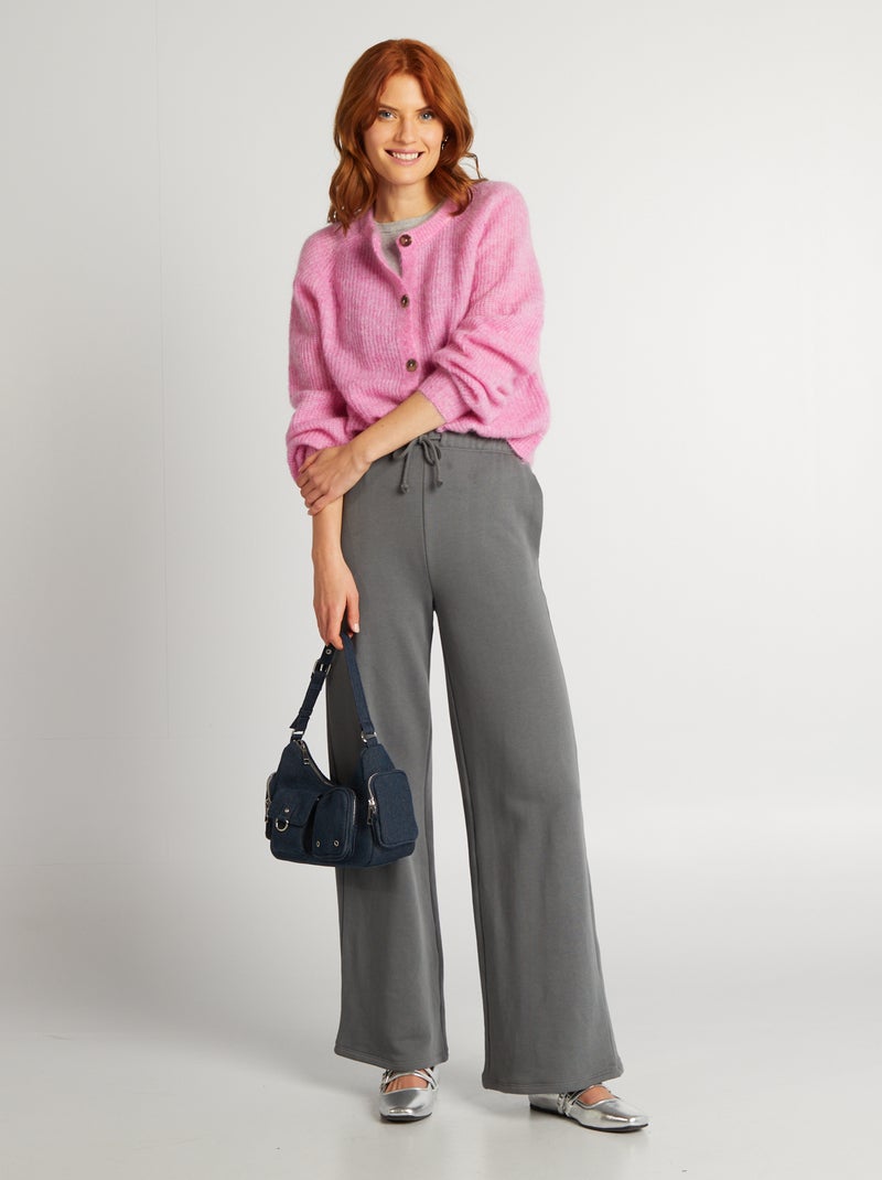 Gilet en laine et mohair mélangé Rose - Kiabi
