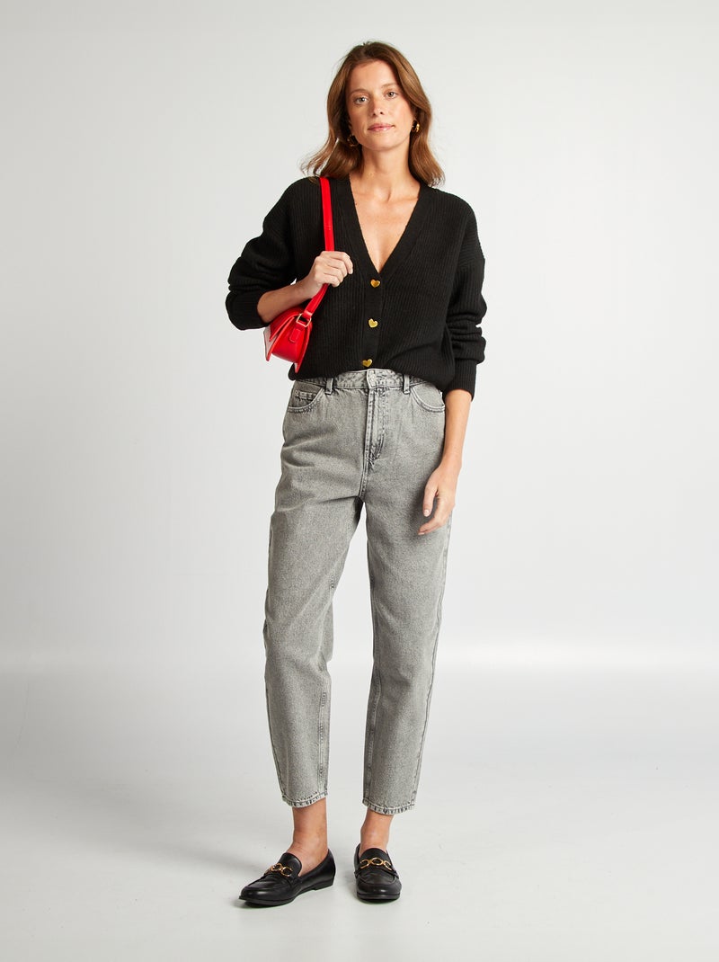 Gilet en laine mélangé - Saint-valentin noir - Kiabi