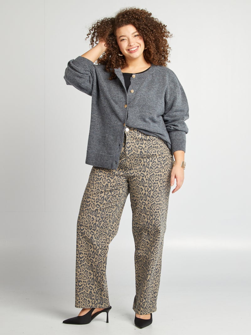 Gilet en laine mélangé Gris - Kiabi