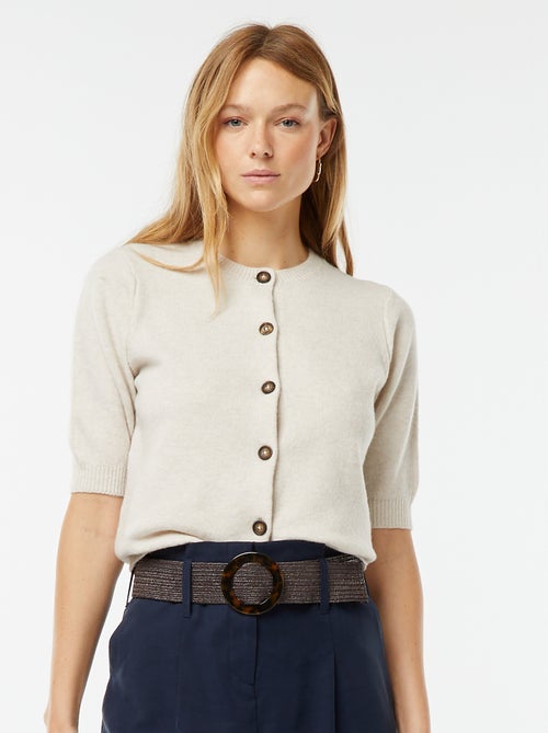 Gilet en laine mélangé - Kiabi