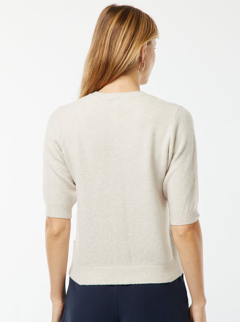 Gilet en laine mélangé Gris - Kiabi