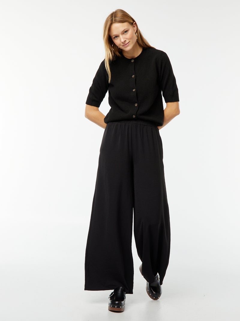 Gilet en laine mélangé noir - Kiabi