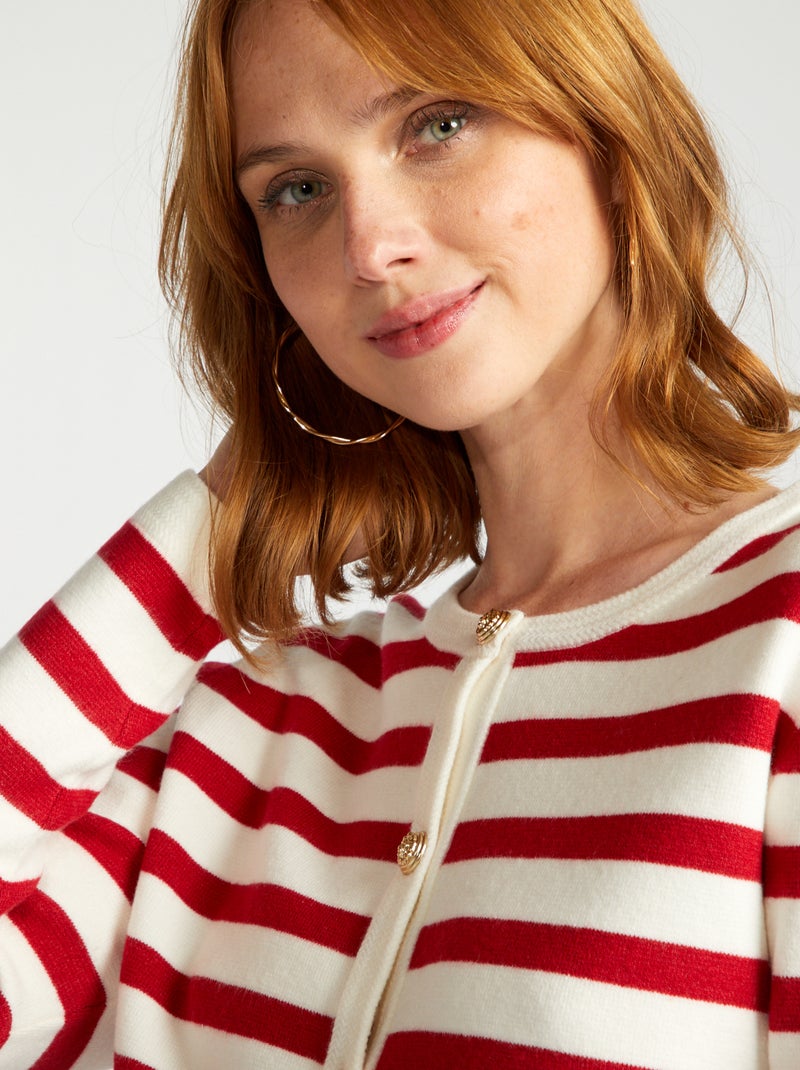 Cardigan Fille En Maille Imprimé Cœurs - NEXT - Lavage Machine Délicat - Tendance Et Confortable