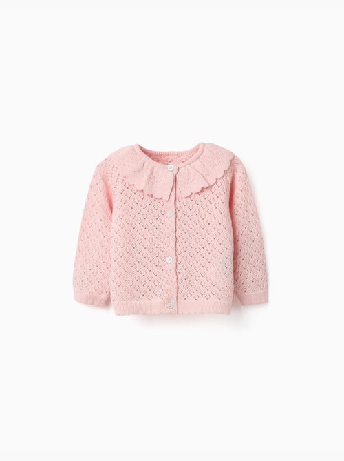 Gilet en maille ajourée avec extrémités festonnées - Kiabi Gilet en maille ajourée avec extrémités festonnées - Kiabi