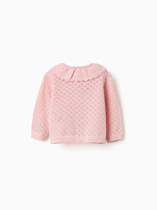 Gilet en maille ajourée avec extrémités festonnées - Kiabi Gilet en maille ajourée avec extrémités festonnées - Kiabi