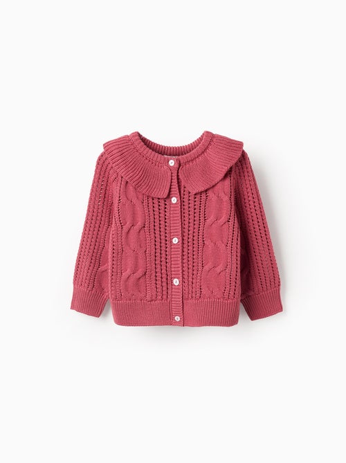 Gilet en Maille Ajourée avec Volants - Kiabi