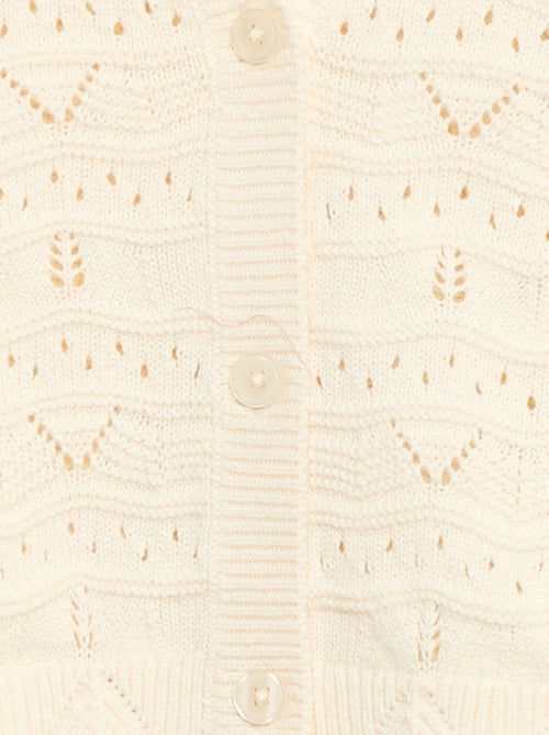 Gilet en maille ajourée - Kiabi