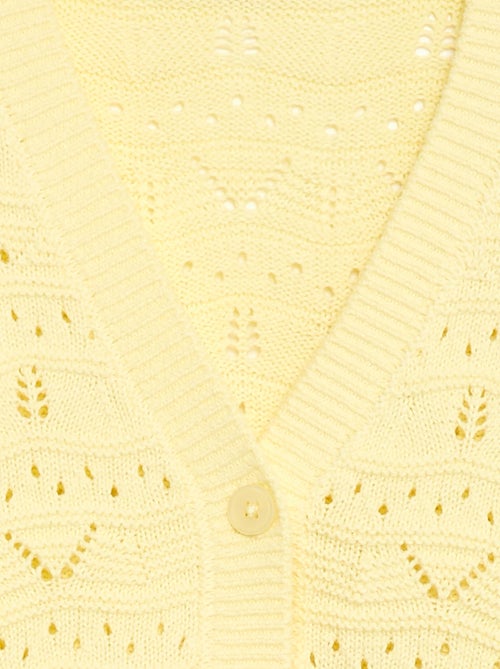 Gilet en maille ajourée - Kiabi