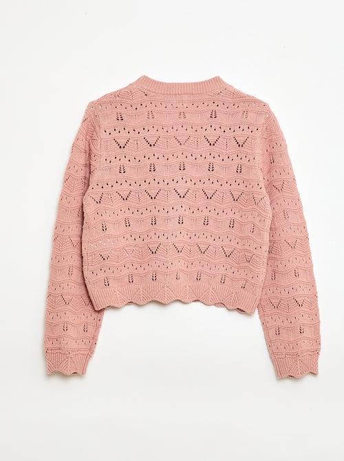 Gilet en maille ajourée - Kiabi