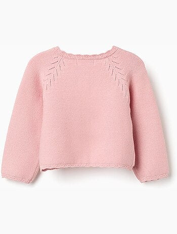 Gilet en maille avec bords festonnés