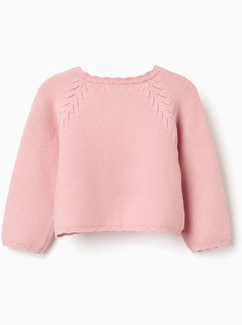 Gilet en maille avec bords festonnés - Kiabi