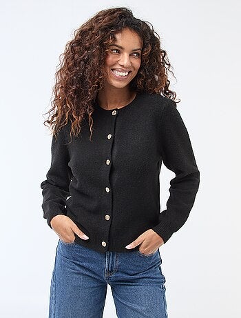 Gilet en maille avec boutons dorés