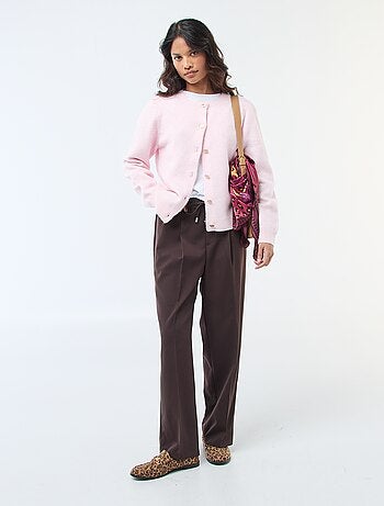 Gilet en maille avec boutons dorés