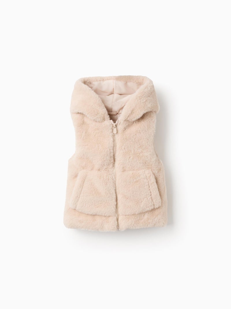 Gilet en Maille avec Capuche Gris clair - Kiabi