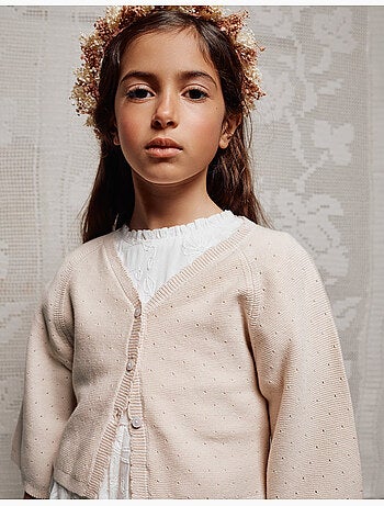 Gilet en maille avec des détails festonnés