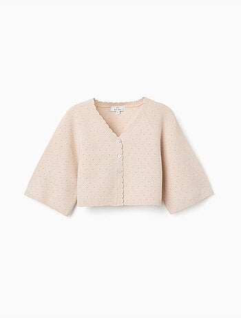 Gilet en maille avec des détails festonnés