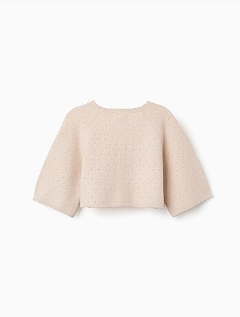 Gilet en maille avec des détails festonnés