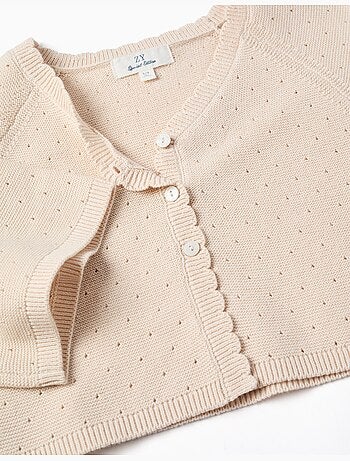 Gilet en maille avec des détails festonnés