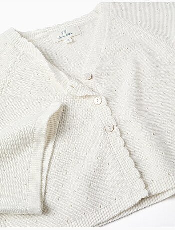 Gilet en maille avec des détails festonnés