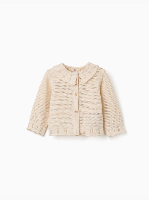 Gilet en maille avec détails ajourés - Kiabi