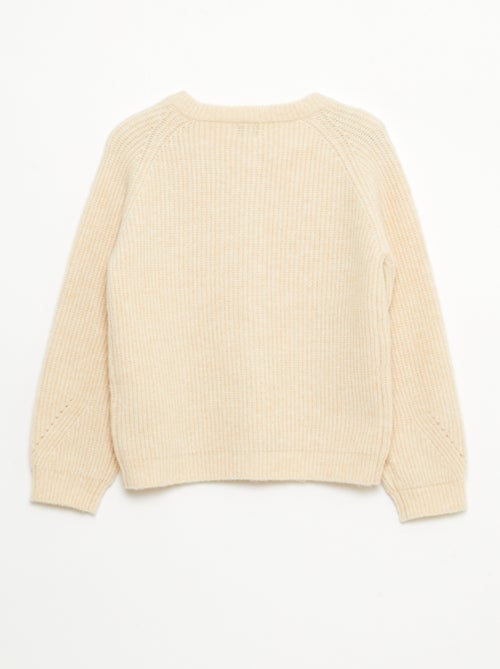 Gilet en maille avec détails perlés - Kiabi