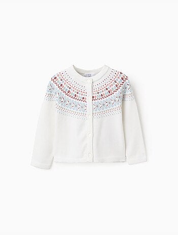 Gilet en Maille avec Jacquard