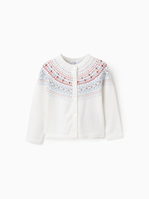 Gilet en Maille avec Jacquard - Kiabi