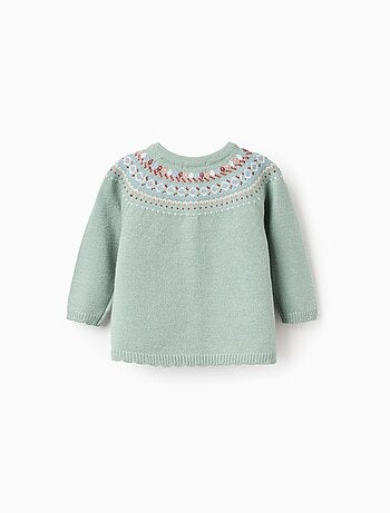 Gilet en Maille avec Jacquard