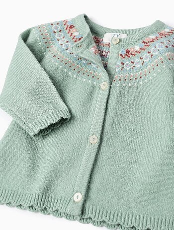 Gilet en Maille avec Jacquard