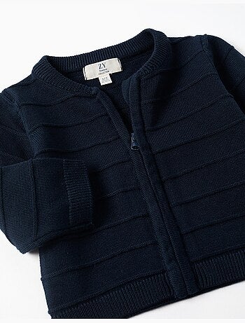 Gilet en maille avec lignes en relief