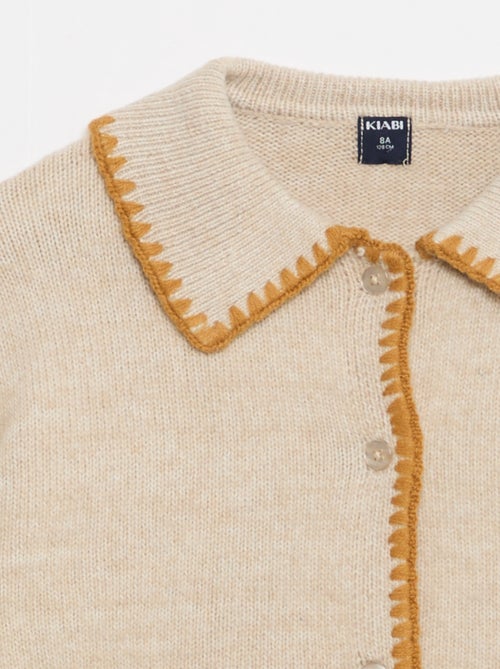 Gilet en maille avec ouverture boutonnée et poches plaquées - Kiabi