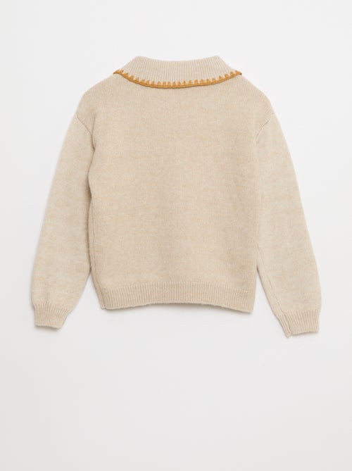 Gilet en maille avec ouverture boutonnée et poches plaquées - Kiabi