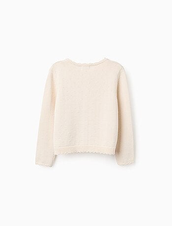 Gilet en Maille avec Pois en Relief