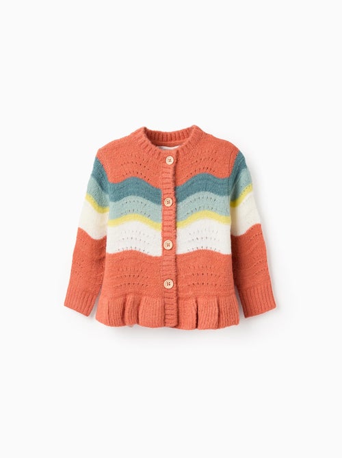 Gilet en Maille avec Rayures Ondulées - Kiabi