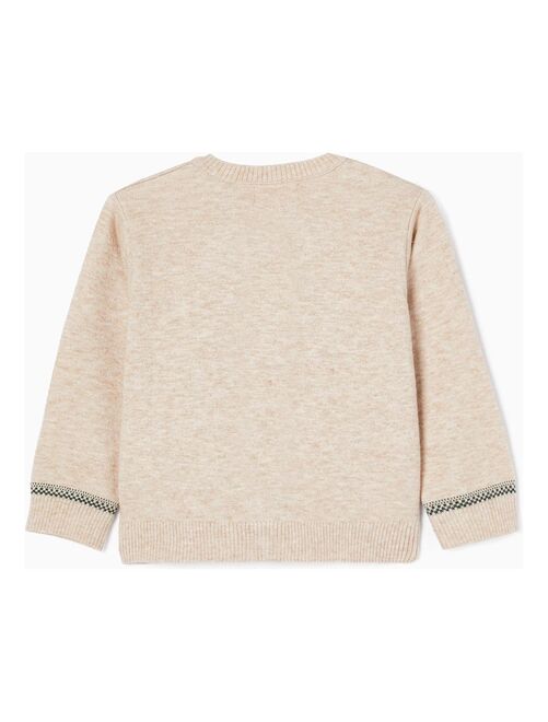 Pull Garçon Noël – Maille Crème NEXT – Taille 6 Ans – Look Tendance Famille