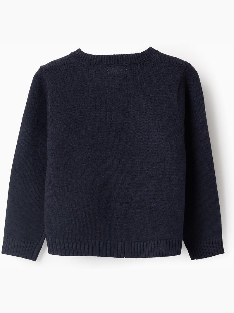 Gilet en Maille Bleu foncé - Kiabi