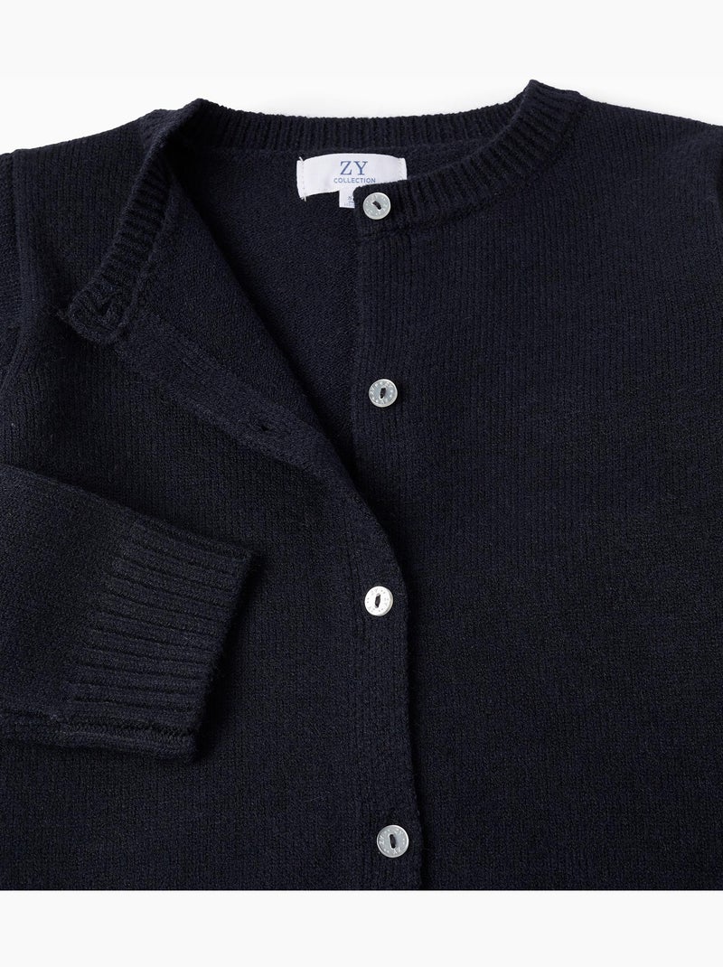 Gilet en Maille Bleu foncé - Kiabi