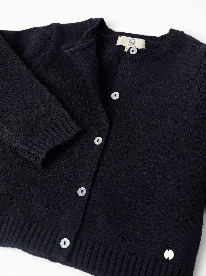 Gilet en Maille Bleu foncé - Kiabi